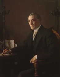 Woodrow Wilson (1856-1924) 1920-21 (olej na plátně)