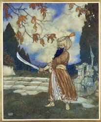 Modrovous,1910 (akvarel, kvaš, pero a černá tuš na papíře)