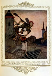 Ilustrace "zajatá princezna. Srbsko" od Dulaca.