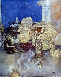 Princezna Salome, židovská princezna. Ilustrace Edmund (Edmond) Dulac (1882-1953)