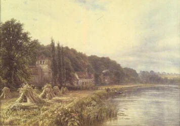 Riverside Village s postavami rybaření