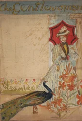 Gentlemanka (recto); Podpora domácího průmyslu (verso), kolem roku 1905 (kvaš na kartonu)