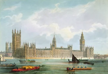 The New Houses of Parliament, vyryl Thomas Picken, vydal Lloyd Bros. und Co., 1852
