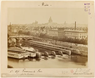 Pohled na Louvre, Paříž, asi 1865-1900 (foto)