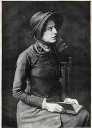 Slečna Kate Booth (Catherine Booth-Clibborn (Booth Clibborn), marechale z Armee spásy (1858-1955) - rytina od Navelliera v „The Illustrous Diary““ z roku 1891