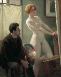 Malířův ateliér, 1885