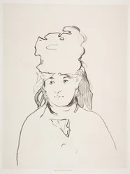 Berthe Morisot v siluetě, 1872-74, vydáno 1884.