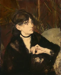 Berthe Morisot držící ventilátor