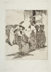 Fronta před řeznictvím, 1870-71.