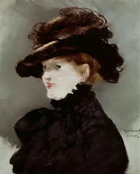 Méry Laurent v černém klobouku, 1882.