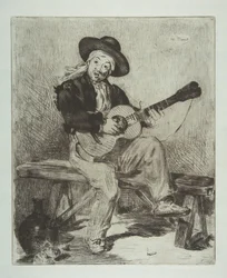 Španělský zpěvák Le Guitarrero, 1861-62.