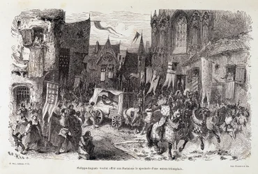 Philippe Auguste (Philippe-Auguste) chtěl nabídnout Pařížanům podívanou na triumfální start. sd. 12. století