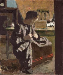 La Couture, c.1893 (olej na papíře položený na palubě)