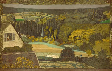 Krajina: Okno s výhledem na lesy, 1899.