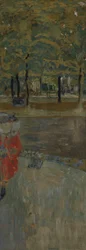 Zahrada La Muette v Passy, ​​​​Paříž, kolem 1906-1907 (stemper na papíře na plátně)