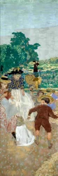 Veřejné zahrady: Ošetřovatelé (vlevo) (detail triptychu)