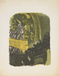 Galerie na gymnáziu (barevná litografie)