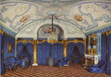 Interiéry Zimního paláce. Čtvrtý rezervovaný byt. Ložnice, 1868