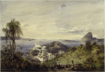 Záliv v Rio de Janeiru s horou Corcovado