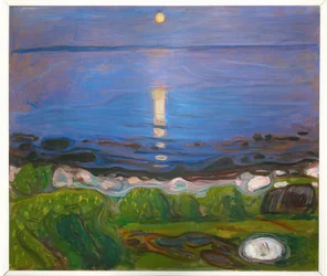 Letní noc na pláži (malba)