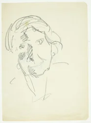 Portrét umělcovy manželky, malířky Agnes Weie (1878-1964), en face