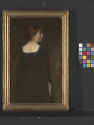 Portrét mladé ženy, kolem roku 1887 (olej na plátně)