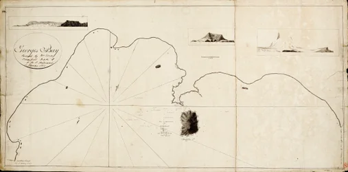 Zátoka svatého Jiří, kterou prozkoumal Edward Bransfield, kapitán lodi HMS 