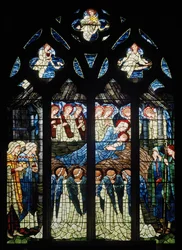 Harwarden, St Deiniol, Morris & Co., Edward Burne-Jones, Narození Páně, 1898