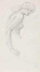Studie ženské postavy, 1885.