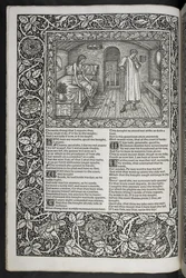 „The Works of Geoffrey Chaucer nyní nově potištěné obrázky navrženými Sirem Edwardem Burne-Jonesem“
