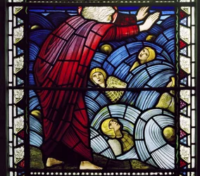 Kirkcaldy Old Kirk, Morris & Co., Edward Burne-Jones, Průchod Rudého moře, 1886