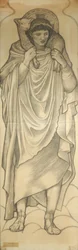 Dobrý pastýř, 1880 (křída na papíře)