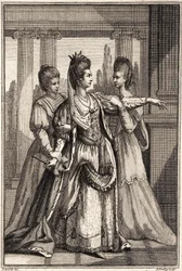 Mary Ann Yates jako Kleopatra v Drydens All for Love c.1778