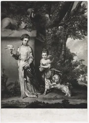 Dámy Amabel a Mary Jemima Yorke, c. 1761.
