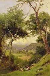 Opatství Rievaulx u Helmsley, Yorkshire, od jihu, asi 1880 (olej na plátně)
