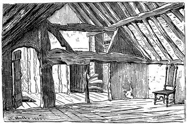 Horní příběh Shakespearova rodiště, Stratford-upon-Avon, 1885.