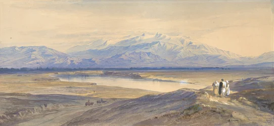 Mount Olympus z Larissy, Thesálie, Řecko, 1850-85.