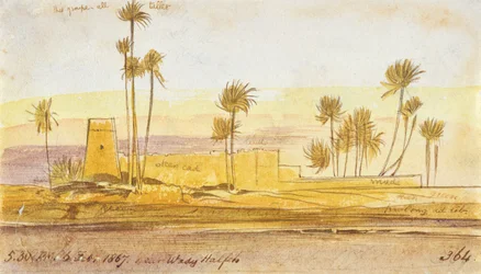 Poblíž Wady Halfeh, 17:30, 6. února 1867 (inkoust a wc)