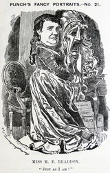 Ilustrovaný portrét Mary Elizabeth Braddon (Maxwell)