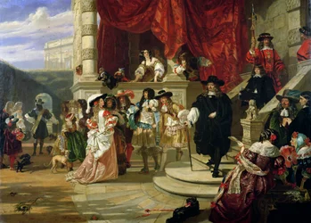 Pád Edwarda Hyda (1609-74), prvního hraběte z Clarendonu, 1861