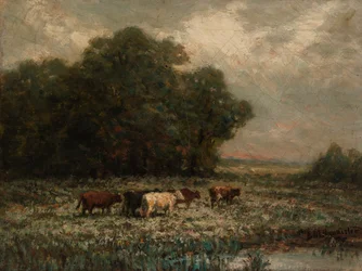 Krajina bez názvu s pastvou dobytka, 1897.