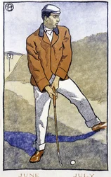 Golf Player – v „“ Golf Calendar““ od Edwarda Penfielda