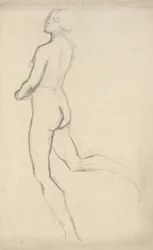 Figurální studie pro The Hours (15:00) - nástěnná výzdoba v budově State Capitol v Harrisburgu v Pensylvánii, 1902-1911 (dokončil John Singer Sargent)