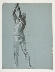 Figurální studie pro The Spirit of Vulcan, Genius of the Workers in Iron and Steel, Capitol Rotunda, Harrisburg, Pennsylvania