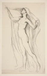 Figurální studie pro nástěnnou malbu v budově State Capitol v Harrisburgu, Pennsylvania, 1902-1911 (dokončil John Singer Sargent)