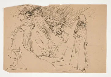 Galahad and the Captive Virtues, studie pro The Quest of the Holy Grail (série patnácti obrazů pro Boston Public Library, dokončena v roce 1901)