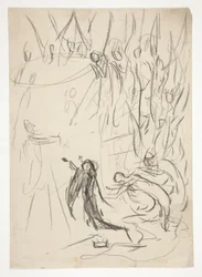 The Achievement of the Grail, studie k The Quest of the Holy Grail (série patnácti obrazů pro Boston Public Library, dokončena v roce 1901)