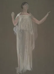 Studie neidentifikovaných postav pro projekt nástěnných maleb v budově státního kapitolu v Pensylvánii, Harrisburg, 1902-1911