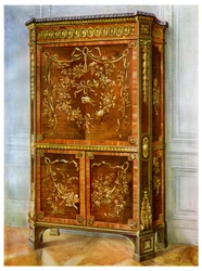 Intarzovaný ormolu namontovaný vzpřímený sekretář, francouzština, 1911-1912.
