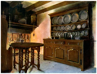 Dubový velšský prádelník, 1910.